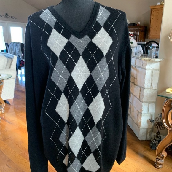 Mens Merona Black Wool Sweater - Picture 4 of 15